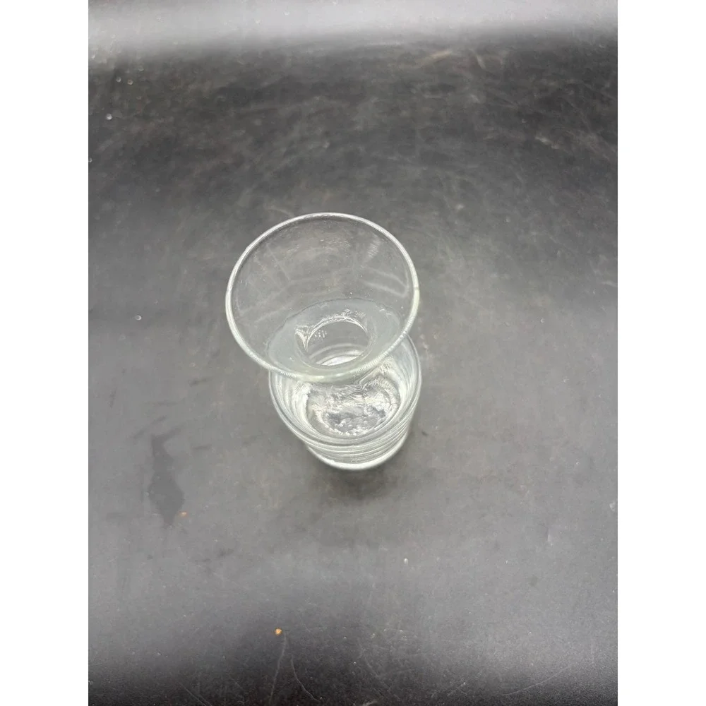 Clear Glass Bud Vase 4.5 Inch Small Hourglass Floral Decorative Accent